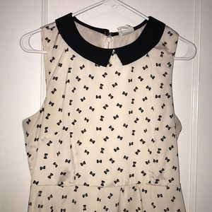 One Clothing Large pan collar bow ties dress